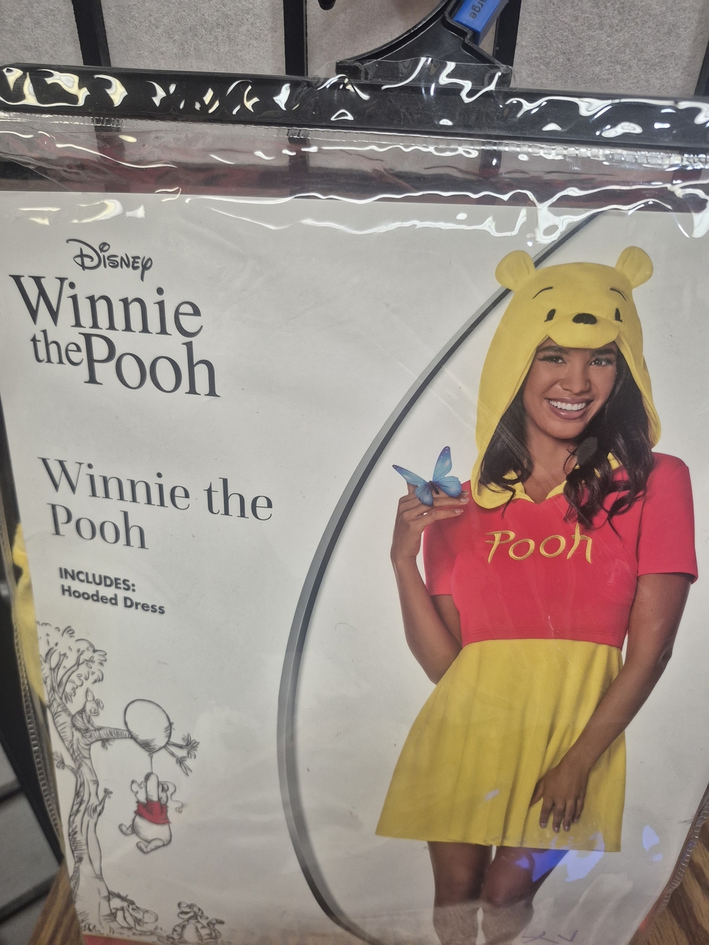 Spirit Disney Adult XL Winnie the Pooh Hooded Dress - Yellow & Red